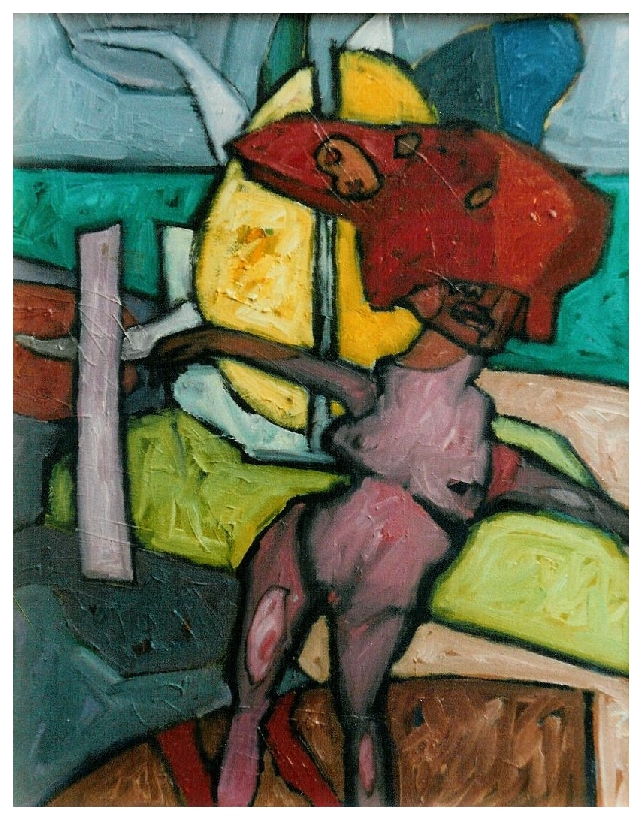 Onay Akbaş — 1995 · Maskeli kadin